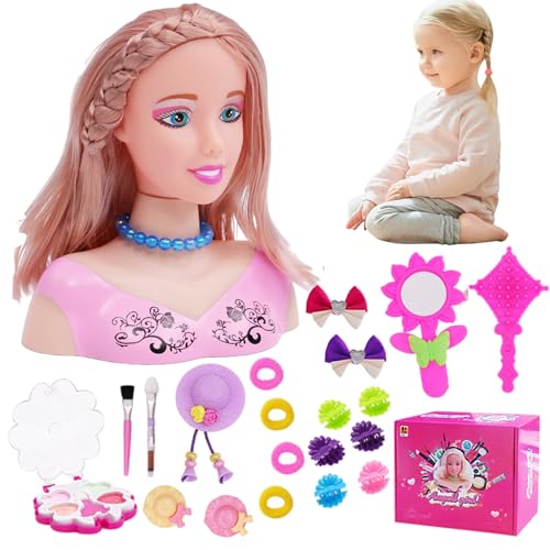 QmjdDymx Styling -Kopfpuppe für Kinder, 35 Prozent Make -up -Puppenkopf für Mädchen Set, simulierte Styling -Kopfpuppe für Kinder Make -up Lernen vor, Play -Spielzeug für Mädchen, Set 2 QmjdDymx Styling -Kopfpuppe für Kinder, 35 Prozent Make -up -Puppenkopf für Mädchen Set, simulierte Styling -Kopfpuppe für Kinder Make -up Lernen vor, Play -Spielzeug für Mädchen, Set 2 von QmjdDymx