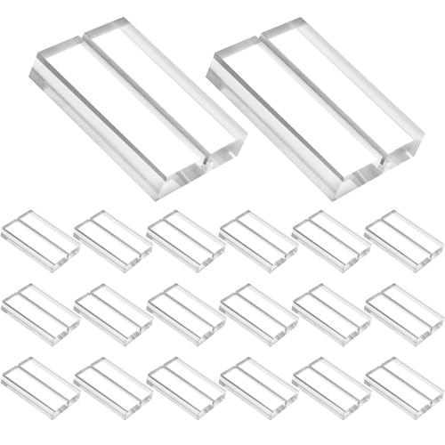 Tischkartenhalter, 20pcs Clear Acryl Place -Kartenhalter, 2x1.2 Tischname steht mit Schlitz für Hochzeiten, Menüs, Büroversammlungen und Veranstaltungen von QmjdDymx
