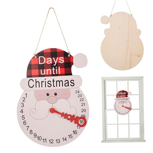 Weihnachtsab Adventskalender 2025, Weihnachtsab Adventskalender 2025 Holz Countdown -Schild 8.6x11.4 Zoll Hanging Santa Claus Calender für Dekor Weihnachtsab Adventskalender 2025, Weihnachtsab Adventskalender 2025 Holz Countdown -Schild 8.6x11.4 Zoll Hanging Santa Claus Calender für Dekor von QmjdDymx