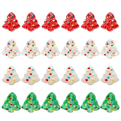 Weihnachtsglasperlen, 24 Prozent Weihnachtsbaumperlen, 0, 6 4 Farbe Glas für Schmuckherstellung, Armbänder, Halsketten, Ohrringe, Urlaubshandwerk Weihnachtsglasperlen, 24 Prozent Weihnachtsbaumperlen, 0, 6 4 Farbe Glas für Schmuckherstellung, Armbänder, Halsketten, Ohrringe, Urlaubshandwerk von QmjdDymx