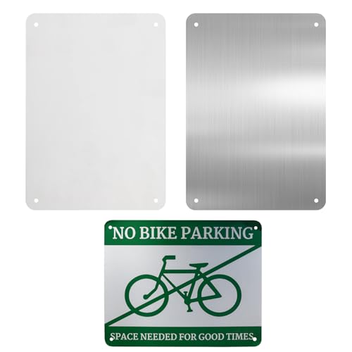 2 Stück Sublimation Metall Blanko Aluminium mit 4 Löchern,Aluminium Namensschilder Multifunktions Metallschild Rohlinge für Werbeschild DIY Wanddekoration,300x200x0,65 mm von QoTang