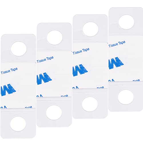 500 Stück Hänge Tabs Rundes Loch,Selbstklebende Aufhängelaschen Schlitzloch Transparente Klebeetiketten für Verkaufsartikel Geschäft Einzelhandel Display Hakenaufkleber,3,5x2,2cm von QoTang