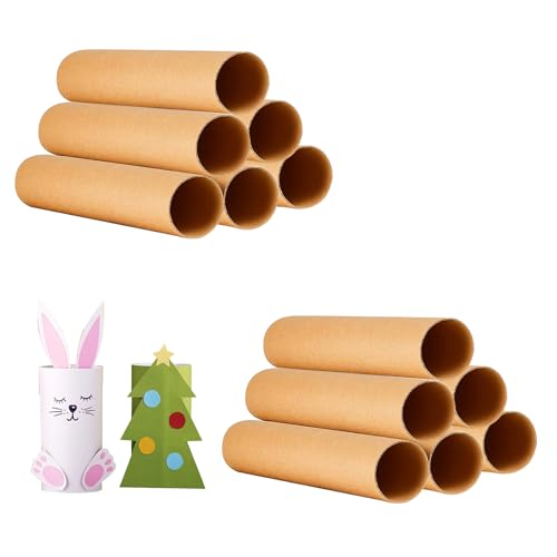 Papprollen Bastelrollen,12 Stück Runde Bastelröhren Bastel Papprollen für Handgemachte Bastelarbeiten, Kinder-Kunst & Projekte,40x3,5 cm und 40x4,5 cm von QoTang