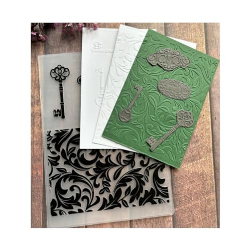 Qoiseys 2D-Etikettenschlüssel-Prägeschablone aus Kunststoff für Kartenherstellung, Prägeschablone, Papierkarte für DIY, Scrapbooking, Fotoalbum, Karten, Papierbasteln, Dekoration (02) von Qoiseys