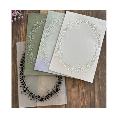 Qoiseys 2D-Prägeschablone aus Kunststoff, Motiv: Blumenkranz, Baum, zur Kartenherstellung, Prägeschablone, Papierkarte für Bastelarbeiten, Scrapbooking, Fotoalbum, Karten, Papierbasteln, Dekoration Qoiseys 2D-Prägeschablone aus Kunststoff, Motiv: Blumenkranz, Baum, zur Kartenherstellung, Prägeschablone, Papierkarte für Bastelarbeiten, Scrapbooking, Fotoalbum, Karten, Papierbasteln, Dekoration von Qoiseys