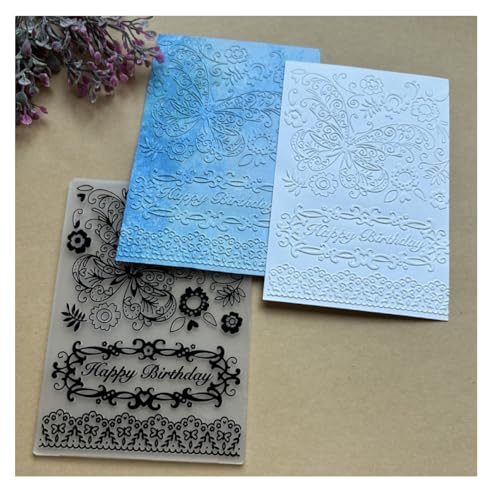 Qoiseys 2D-Prägeschablone aus Kunststoff, Motiv: Vogelkäfig, Blumen, Schmetterlinge, Löwenzahn, zur Kartenherstellung, Prägeschablone, Papierkarte für DIY, Scrapbooking, Fotoalbum, Karten Qoiseys 2D-Prägeschablone aus Kunststoff, Motiv: Vogelkäfig, Blumen, Schmetterlinge, Löwenzahn, zur Kartenherstellung, Prägeschablone, Papierkarte für DIY, Scrapbooking, Fotoalbum, Karten von Qoiseys