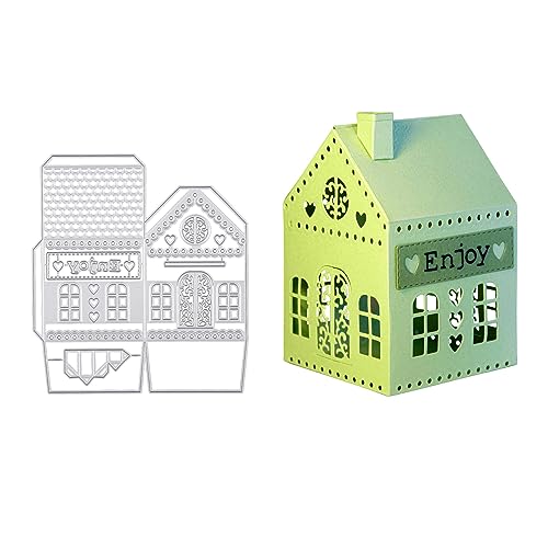 Qoiseys 3D-Haus-Metall-Stanzformen für Kartenherstellung, Stanzschablonen für DIY, Scrapbooking, Fotoalbum, dekoratives Papier, Basteln, Prägeschablone Qoiseys 3D-Haus-Metall-Stanzformen für Kartenherstellung, Stanzschablonen für DIY, Scrapbooking, Fotoalbum, dekoratives Papier, Basteln, Prägeschablone von Qoiseys