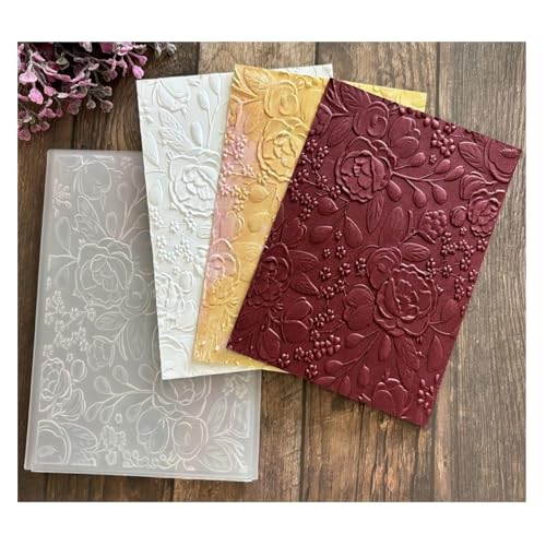 Qoiseys 3D-Kirschblüten-Rosen-Kunststoff-Prägeschablone für Kartenherstellung, Prägeschablone, Papierkarten-Prägeschablone für Bastelarbeiten, Scrapbooking, Fotoalbum, Karten, Papierbasteln, Qoiseys 3D-Kirschblüten-Rosen-Kunststoff-Prägeschablone für Kartenherstellung, Prägeschablone, Papierkarten-Prägeschablone für Bastelarbeiten, Scrapbooking, Fotoalbum, Karten, Papierbasteln, von Qoiseys