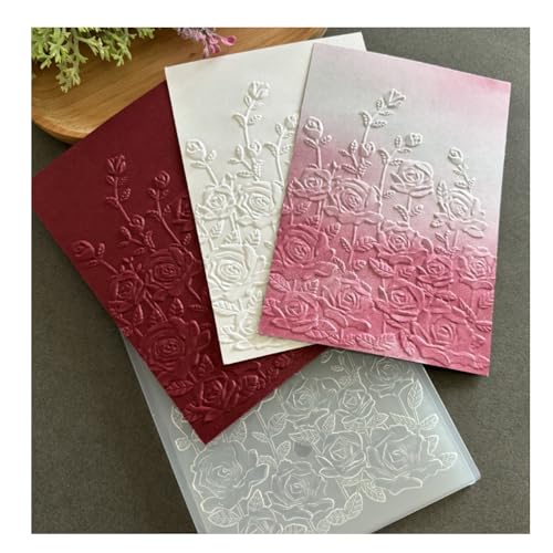 Qoiseys 3D-Prägeschablone aus Kunststoff, Motiv: Rosen, Kieferbäume, zur Kartenherstellung, Prägeschablone, Papierkarten, Prägeschablone für DIY, Scrapbooking, Fotoalbum, Karten, Papierbasteln Qoiseys 3D-Prägeschablone aus Kunststoff, Motiv: Rosen, Kieferbäume, zur Kartenherstellung, Prägeschablone, Papierkarten, Prägeschablone für DIY, Scrapbooking, Fotoalbum, Karten, Papierbasteln von Qoiseys