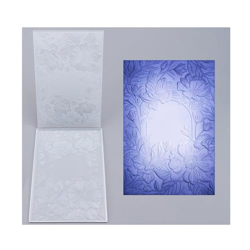 Qoiseys 3D-Prägeschablone mit Schneemann-Blumen-Motiv für Kartenherstellung, Vorlage, Papierkarten-Prägeschablone für Bastelarbeiten, Scrapbooking, Fotoalbum, Papierbasteldekoration (10) von Qoiseys