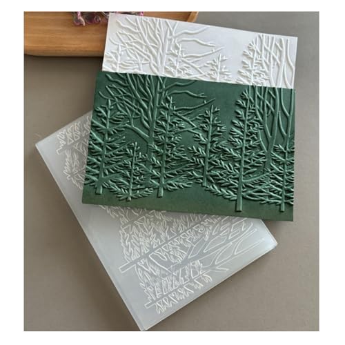 Qoiseys 3D-Rosenbaum-Prägeschablone aus Kunststoff für Kartenherstellung, Vorlage, Papierkarten-Prägeschablone für DIY-Kunstwerke, Scrapbooking, Fotoalbum, Papierbasteldekoration (03) von Qoiseys