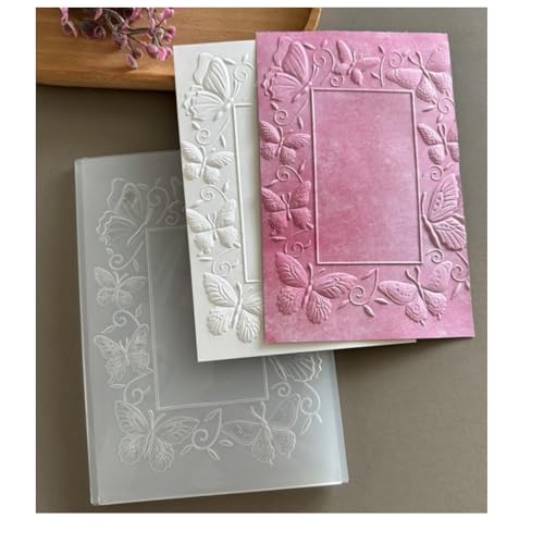 Qoiseys 3D-Rosenbaum-Prägeschablone aus Kunststoff zur Kartenherstellung, Vorlage, Papierkarten-Prägeschablone für DIY-Kunstwerke, Scrapbooking, Fotoalbum, Papierbasteldekoration (04) von Qoiseys
