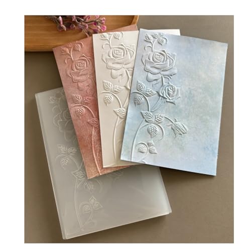 Qoiseys 3D-Rosenbaum-Prägeschablone aus Kunststoff zur Kartenherstellung, Vorlage, Papierkarten-Prägeschablone für DIY-Kunstwerke, Scrapbooking, Fotoalbum, Papierbasteldekoration (05) von Qoiseys