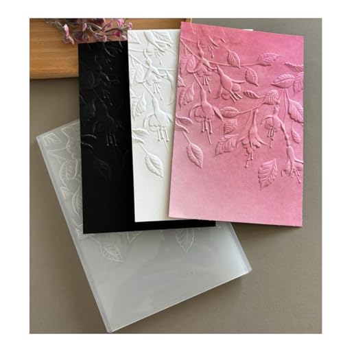 Qoiseys 3D-Rosenbaum-Prägeschablone aus Kunststoff zur Kartenherstellung, Vorlage, Papierkarten-Prägeschablone für DIY-Kunstwerke, Scrapbooking, Fotoalbum, Papierbasteldekoration (07) von Qoiseys