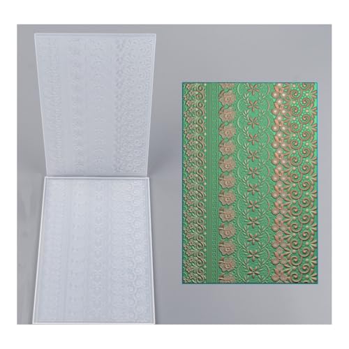 Qoiseys 3D-Sternblumen-Prägeschablone aus Kunststoff für Kartenherstellung, Vorlage, Papierkarten-Prägeschablone für DIY-Kunstwerke, Scrapbooking, Fotoalbum, Papierbasteldekoration (10) von Qoiseys