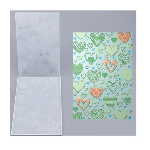 Qoiseys 5 x 3D-Liebesblumen-Prägeschablonen für Kartenherstellung, Vorlage, Papierkarten-Prägeschablone für DIY-Kunstwerke, Scrapbooking, Fotoalbum, Papierbasteldekoration (01) von Qoiseys