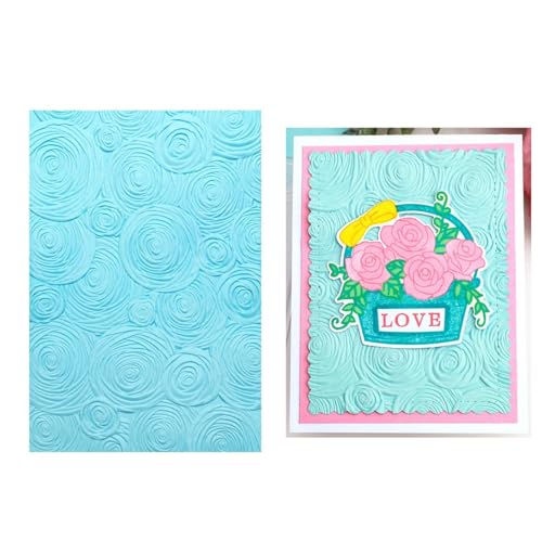 Qoiseys 5 x 3D-Vortex-Kunststoff-Prägeschablonen für Kartenherstellung, Vorlage, Papierkarten-Prägeschablone für Bastelarbeiten, Scrapbooking, Fotoalbum, Papierbasteldekoration von Qoiseys