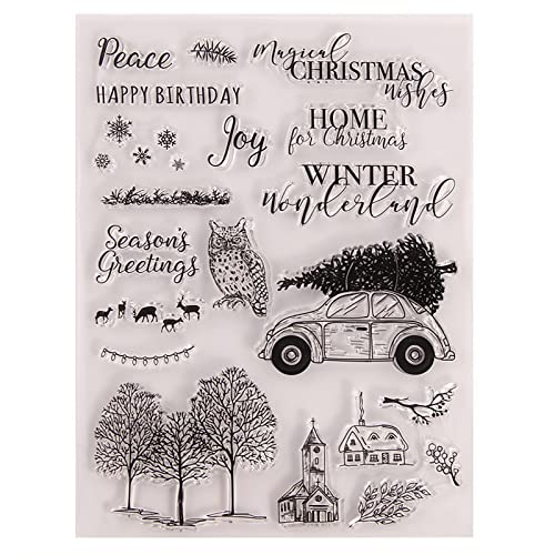Qoiseys Auto und Weihnachtsbaum Klare Stempel für Kartenherstellung, klare Gummistempel für DIY Scrapbooking Fotoalbum Siegel Stempel Prägung Album Dekor Handwerk Qoiseys Auto und Weihnachtsbaum Klare Stempel für Kartenherstellung, klare Gummistempel für DIY Scrapbooking Fotoalbum Siegel Stempel Prägung Album Dekor Handwerk von Qoiseys
