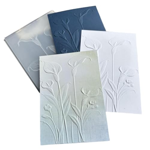 Qoiseys Bambus-Narzissen-Schmetterling, 3D-strukturierte Prägeschablonen für Kartenherstellung, Papierbasteln, Impressionen, Vorlage für DIY, Scrapbooking, Fotoalbum (16 x 11,4 cm) (02) von Qoiseys