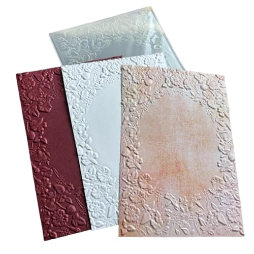 Qoiseys Bambus-Narzissen-Schmetterling, 3D-strukturierte Prägeschablonen für Kartenherstellung, Papierbasteln, Impressionen, Vorlage für DIY, Scrapbooking, Fotoalbum (16 x 11,4 cm) (06) von Qoiseys