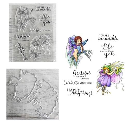 Qoiseys Celebrate Your Day transparente Stempel und Stanzformen Sets für Kartenherstellung, Stanzschablonen für DIY, Scrapbooking, Fotoalbum, dekoratives Papier, Basteln, Prägeschablone Qoiseys Celebrate Your Day transparente Stempel und Stanzformen Sets für Kartenherstellung, Stanzschablonen für DIY, Scrapbooking, Fotoalbum, dekoratives Papier, Basteln, Prägeschablone von Qoiseys