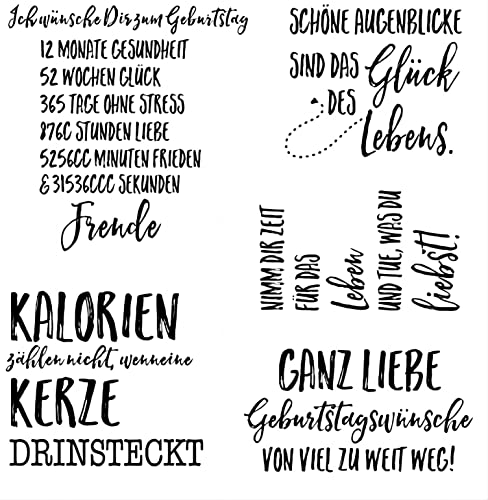 Qoiseys Deutsch Stempel,Silikonstempel sprüche deutsch, Silikon Clear Stamps für DIY Scrapbooking Fotoalbum Dekoratives Papier Basteln Prägeschablone Qoiseys Deutsch Stempel,Silikonstempel sprüche deutsch, Silikon Clear Stamps für DIY Scrapbooking Fotoalbum Dekoratives Papier Basteln Prägeschablone von Qoiseys