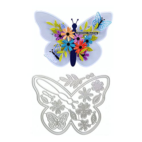 Qoiseys Ein großer Schmetterling Metall-Stanzformen für Kartenherstellung, Stanzschablonen für DIY, Scrapbooking, Fotoalbum, Papierbasteln, Prägeschablone von Qoiseys