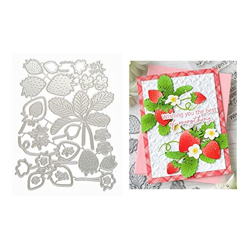 Qoiseys Erdbeer-Metall-Stanzformen für Kartenherstellung, Stanzformen für DIY, Scrapbooking, Fotoalbum, dekorative Papier, Basteln, Prägeschablone Qoiseys Erdbeer-Metall-Stanzformen für Kartenherstellung, Stanzformen für DIY, Scrapbooking, Fotoalbum, dekorative Papier, Basteln, Prägeschablone von Qoiseys