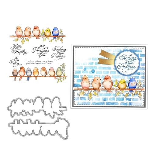 Qoiseys Happy Bird transparente Stempel und Stanzformen-Sets für Kartenherstellung, Stanzschablonen für DIY, Scrapbooking, Fotoalbum, dekoratives Papier, Basteln, Prägeschablone Qoiseys Happy Bird transparente Stempel und Stanzformen-Sets für Kartenherstellung, Stanzschablonen für DIY, Scrapbooking, Fotoalbum, dekoratives Papier, Basteln, Prägeschablone von Qoiseys