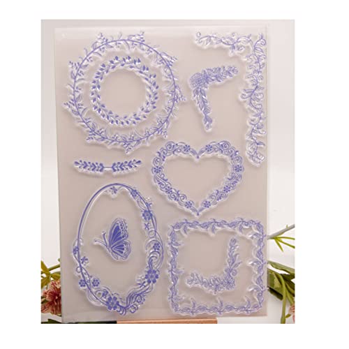 Qoiseys Herz-Kranz, transparente Silikon-Stempel für Kartenherstellung, klare Gummistempel für DIY-Scrapbooking, Fotoalbum, Siegelstempel, Prägealbum, Dekoration Qoiseys Herz-Kranz, transparente Silikon-Stempel für Kartenherstellung, klare Gummistempel für DIY-Scrapbooking, Fotoalbum, Siegelstempel, Prägealbum, Dekoration von Qoiseys