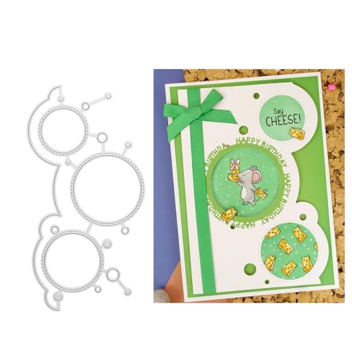 Qoiseys Kreisförmige Metall-Stanzformen für Kartenherstellung, Stanzformen für Bastelarbeiten, Scrapbooking, Fotoalbum, dekoratives Papier, Basteln, Prägung Qoiseys Kreisförmige Metall-Stanzformen für Kartenherstellung, Stanzformen für Bastelarbeiten, Scrapbooking, Fotoalbum, dekoratives Papier, Basteln, Prägung von Qoiseys