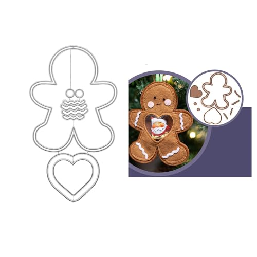 Qoiseys Lebkuchenmann-Metall-Stanzformen für Kartenherstellung, Stanzschablonen für DIY, Scrapbooking, Fotoalbum, dekoratives Papier, Basteln, Prägung Qoiseys Lebkuchenmann-Metall-Stanzformen für Kartenherstellung, Stanzschablonen für DIY, Scrapbooking, Fotoalbum, dekoratives Papier, Basteln, Prägung von Qoiseys