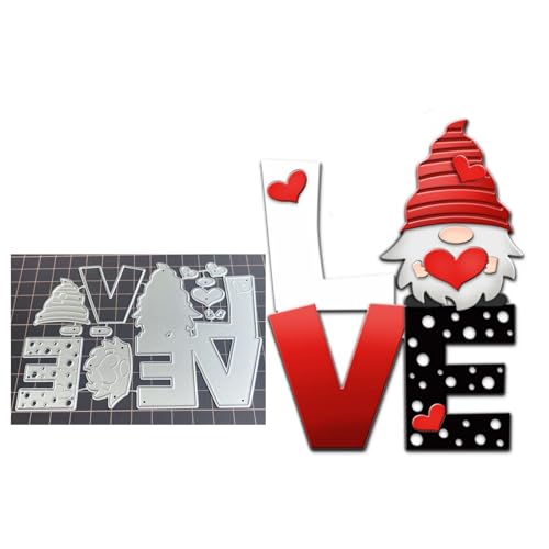 Qoiseys Love Metall-Stanzformen für Kartenherstellung, Stanzschablonen für DIY, Scrapbooking, Fotoalbum, dekoratives Papier, Basteln, Prägung von Qoiseys