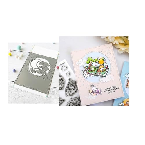 Qoiseys Metall-Stanzformen für Kartenherstellung, Mondwolken, Stanzschablonen für Bastelarbeiten, Scrapbooking, Fotoalbum, dekoratives Papier, Basteln, Prägung Qoiseys Metall-Stanzformen für Kartenherstellung, Mondwolken, Stanzschablonen für Bastelarbeiten, Scrapbooking, Fotoalbum, dekoratives Papier, Basteln, Prägung von Qoiseys