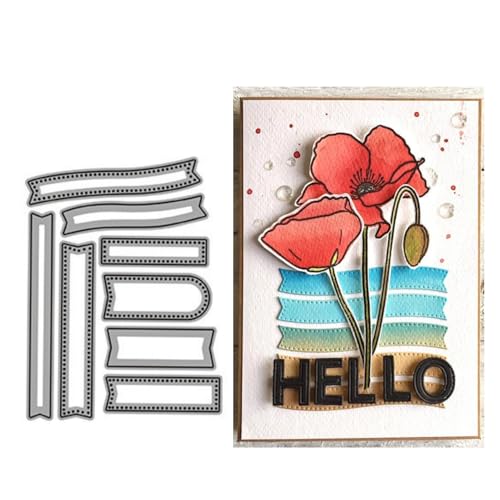 Qoiseys Metall-Stanzformen für Kartenherstellung, Stanzschablonen für Bastelarbeiten, Scrapbooking, Fotoalbum, dekoratives Papier, Basteln, Prägung von Qoiseys