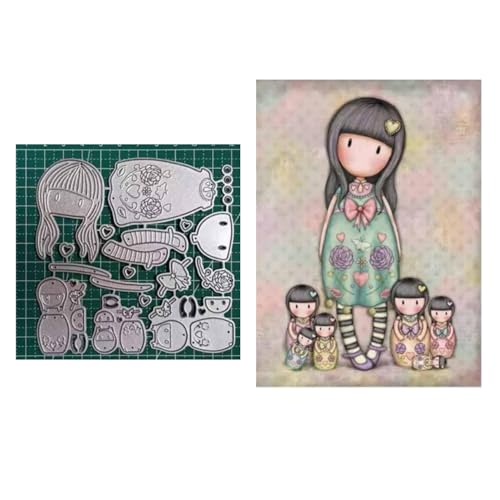 Qoiseys Metall-Stanzformen für Mädchen, zur Kartenherstellung, Stanzschablonen für DIY, Scrapbooking, Fotoalbum, dekoratives Papierbasteln, Prägung (02) von Qoiseys