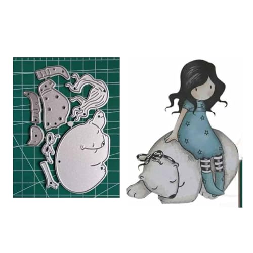 Qoiseys Metall-Stanzformen für Mädchen, zur Kartenherstellung, Stanzschablonen für DIY, Scrapbooking, Fotoalbum, dekoratives Papierbasteln, Prägung (15) von Qoiseys