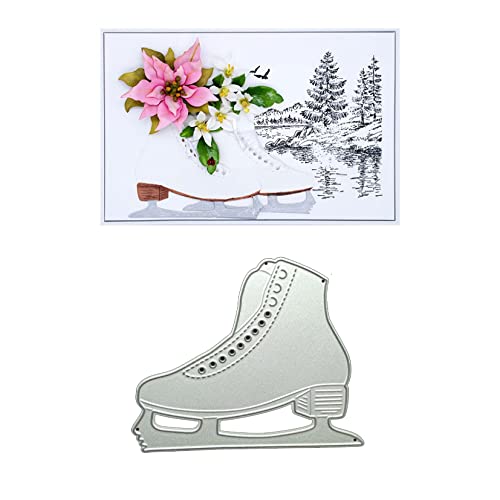 Qoiseys Schlittschuhe Metall-Stanzformen für Kartenherstellung, Stanzschablonen für DIY, Scrapbooking, Fotoalbum, dekorative Papier, Basteln, Prägeschablone Qoiseys Schlittschuhe Metall-Stanzformen für Kartenherstellung, Stanzschablonen für DIY, Scrapbooking, Fotoalbum, dekorative Papier, Basteln, Prägeschablone von Qoiseys