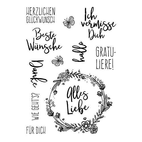 Qoiseys Stempel,"HERZLICHEN GLüCKWUNSCH" Silikonstempel sprüche deutsch, stempel silikon sprüche für DIY Scrapbooking Fotoalbum Dekoratives Papier Basteln Prägeschablone Qoiseys Stempel,"HERZLICHEN GLüCKWUNSCH" Silikonstempel sprüche deutsch, stempel silikon sprüche für DIY Scrapbooking Fotoalbum Dekoratives Papier Basteln Prägeschablone von Qoiseys
