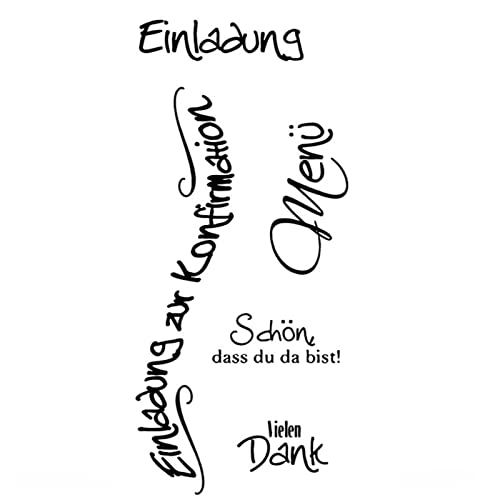 Qoiseys Stempel,Einladung Silikonstempel sprüche deutsch, stempel silikon sprüche für DIY Scrapbooking Fotoalbum Dekoratives Papier Basteln Prägeschablone Qoiseys Stempel,Einladung Silikonstempel sprüche deutsch, stempel silikon sprüche für DIY Scrapbooking Fotoalbum Dekoratives Papier Basteln Prägeschablone von Qoiseys