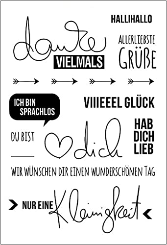 Qoiseys Stempel,Silikonstempel sprüche deutsch, Silikon Clear Stamps für DIY Scrapbooking Fotoalbum Dekoratives Papier Basteln Prägeschablone Qoiseys Stempel,Silikonstempel sprüche deutsch, Silikon Clear Stamps für DIY Scrapbooking Fotoalbum Dekoratives Papier Basteln Prägeschablone von Qoiseys