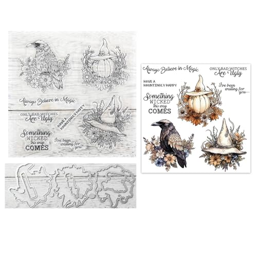 Qoiseys Transparente Stempel und Stanzformen für Kartenherstellung, Stanzschablonen für DIY, Scrapbooking, Fotoalbum, dekoratives Papier, Basteln, Prägeschablone (05) von Qoiseys