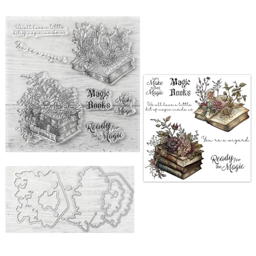 Qoiseys Transparente Stempel und Stanzformen für Kartenherstellung, Stanzschablonen für DIY, Scrapbooking, Fotoalbum, dekoratives Papier, Basteln, Prägeschablone (06) von Qoiseys