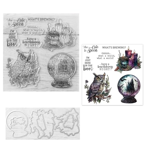 Qoiseys Transparente Stempel und Stanzformen für Kartenherstellung, Stanzschablonen für DIY, Scrapbooking, Fotoalbum, dekoratives Papier, Basteln, Prägeschablone (07) von Qoiseys