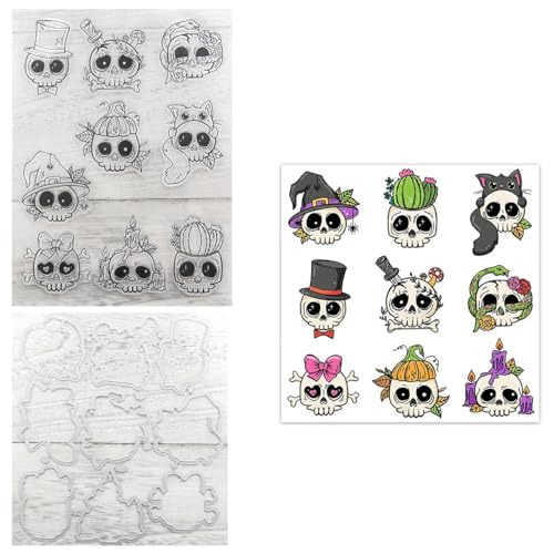 Qoiseys Transparente Stempel und Stanzformen für Kartenherstellung, Stanzschablonen für DIY, Scrapbooking, Fotoalbum, dekoratives Papier, Basteln, Prägeschablone (09) von Qoiseys