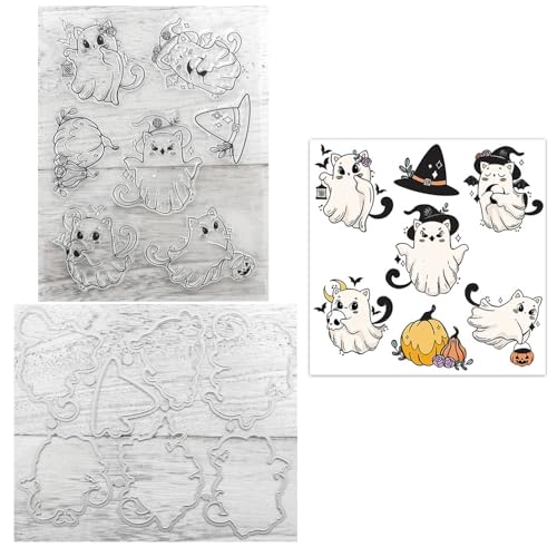 Qoiseys Transparente Stempel und Stanzformen für Kartenherstellung, Stanzschablonen für DIY, Scrapbooking, Fotoalbum, dekoratives Papier, Basteln, Prägeschablone (10) von Qoiseys