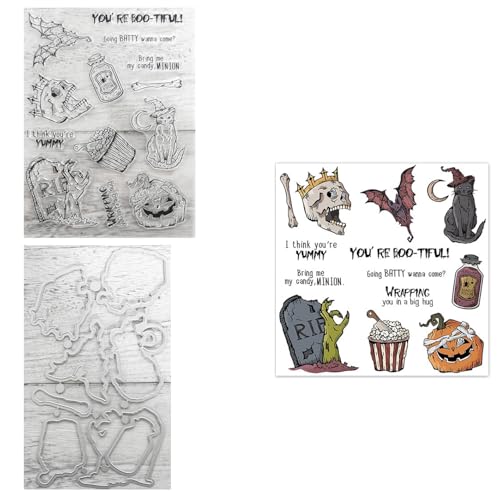 Qoiseys Transparente Stempel und Stanzformen für Kartenherstellung, Stanzschablonen für DIY, Scrapbooking, Fotoalbum, dekoratives Papier, Basteln, Prägeschablone (13) von Qoiseys