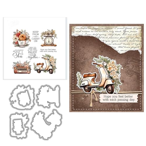 Qoiseys Transparente Stempel und Stanzformen für Kartenherstellung, Stanzschablonen für DIY, Scrapbooking, Fotoalbum, dekoratives Papier, Basteln, Prägeschablone von Qoiseys