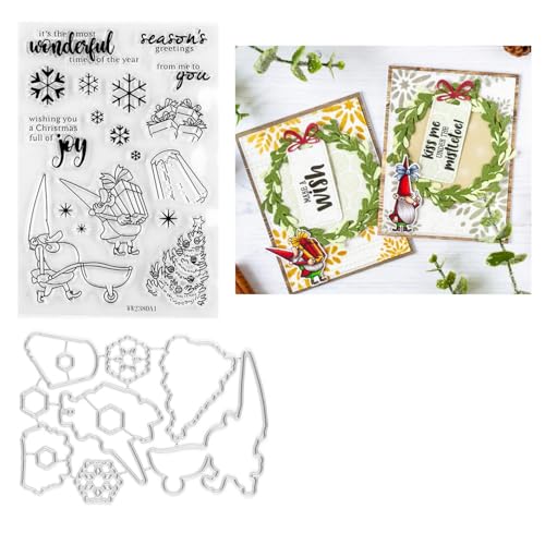 Qoiseys Transparente Stempel und Stanzformen für Kartenherstellung, Stanzschablonen für DIY, Scrapbooking, Fotoalbum, dekoratives Papier, Basteln, Prägeschablone von Qoiseys