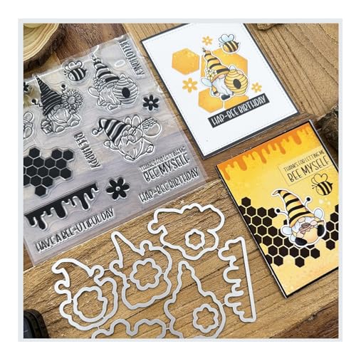 Qoiseys Waben-Zwerg-Stempel und Stanzformen-Sets für Kartenherstellung, Stanzschablonen für DIY, Scrapbooking, Fotoalbum, dekoratives Papier, Basteln, Prägeschablone Qoiseys Waben-Zwerg-Stempel und Stanzformen-Sets für Kartenherstellung, Stanzschablonen für DIY, Scrapbooking, Fotoalbum, dekoratives Papier, Basteln, Prägeschablone von Qoiseys